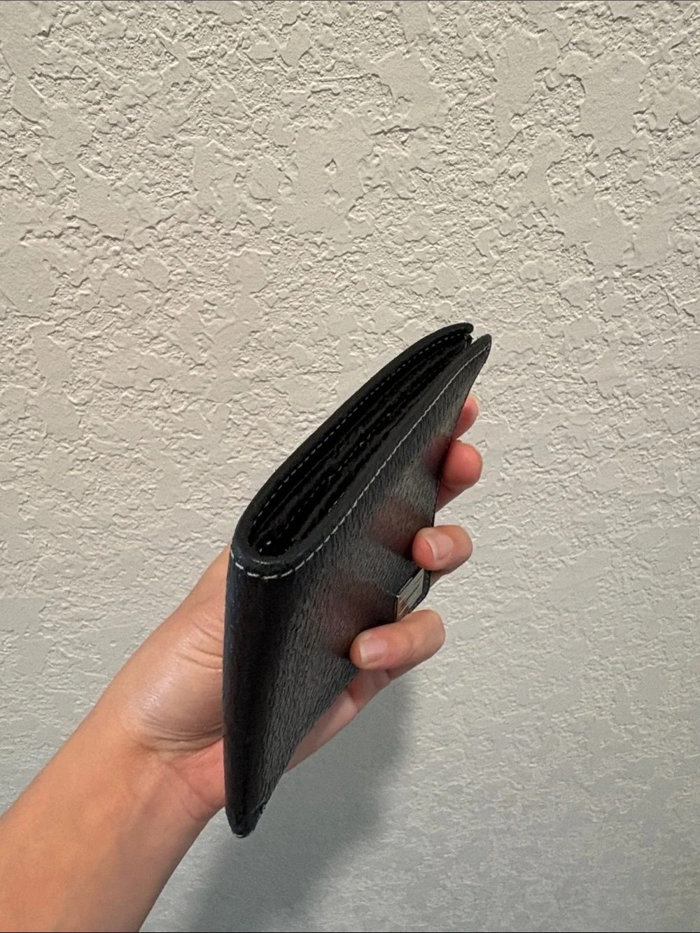 Burberry Black Leather Men's Bifold Wallet